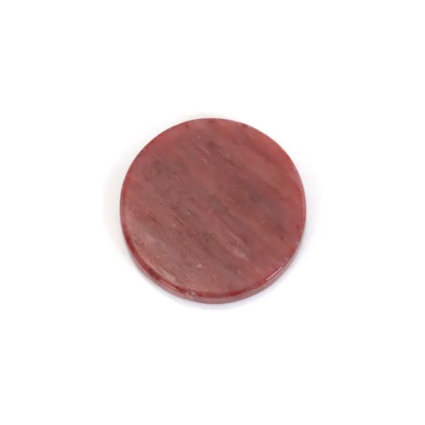 Cabochon Rhodonite rond plat 14mm x 1pc