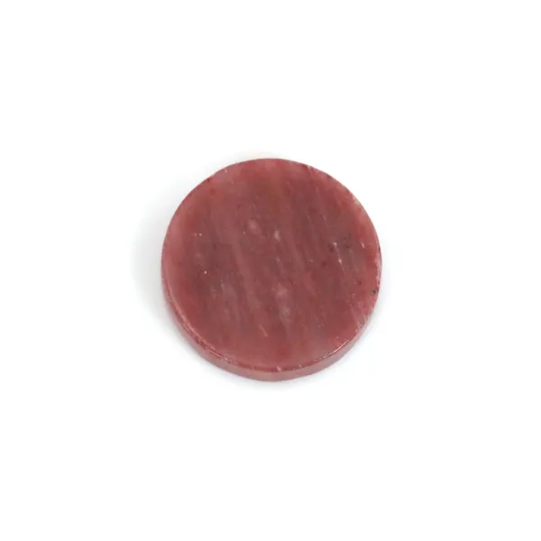 Cabochon Rhodonite rond plat 10mm x 2pcs
