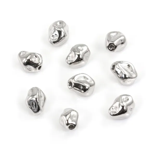 Perla pepita barroca 4x6mm - Plata 925 rodiada x 1pc