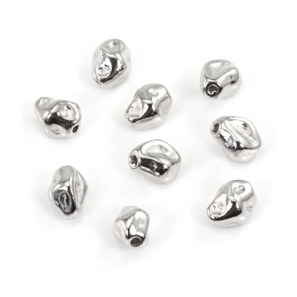 Perle Nugget Barock Silber 925 Rhodiniert | Schmuckkomponenten
