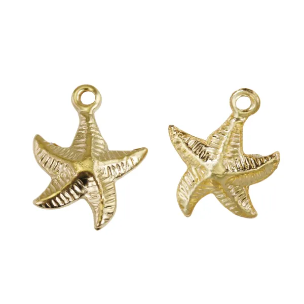 Starfish charm 10x12mm - Gold Filled x 1pc