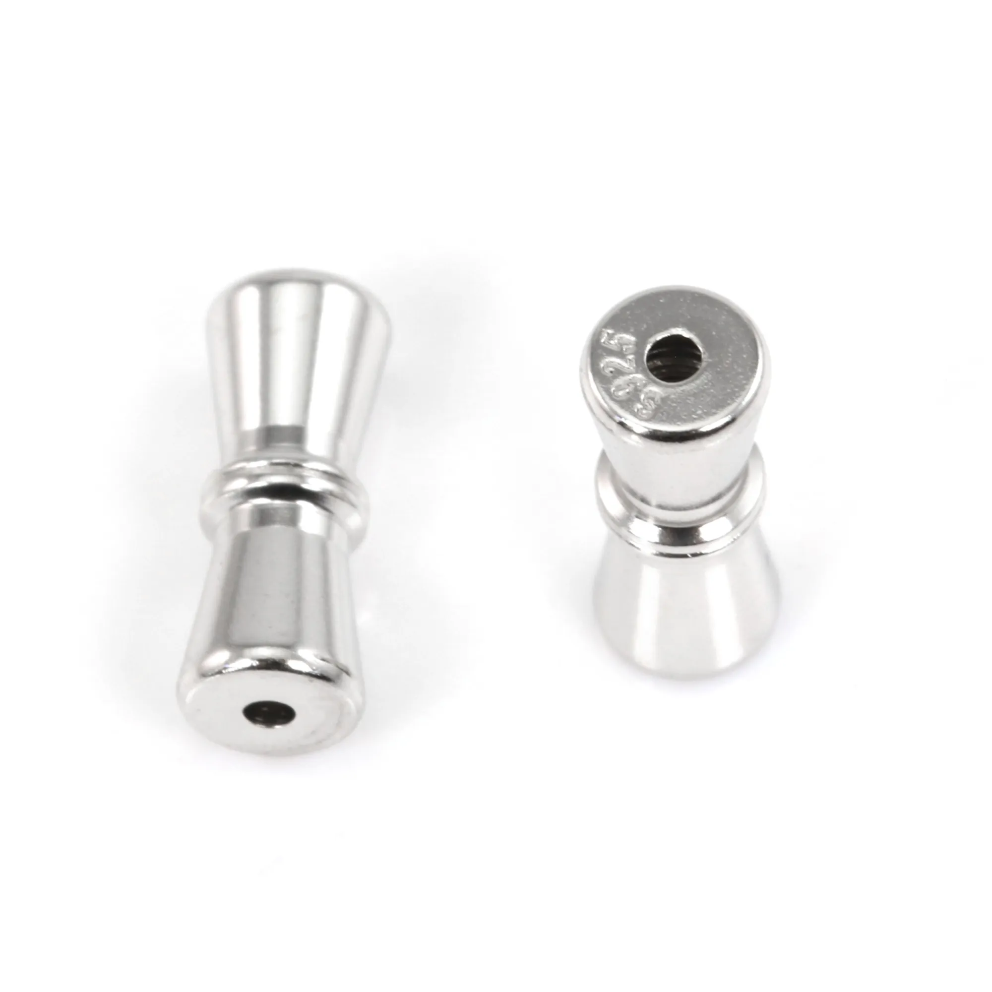 Fermoir Tube Carré à Anneau Ressort 10mm - En Argent 925/1000 (Sterling) - Référence NVD B10 - Neuf Pour Fabrication De Bijoux