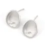 Clavos de Oreja Ovalados | Plata 925 Mate | Proveedor de Joyas