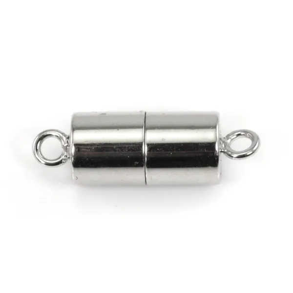 Fermaglio Magnetico Cilindrico Argento 925 Rodio | Componenti Gioielli