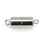Magnetic Clasp Cylindrical Rhodium-Plated Silver 925 | Jewelry Components
