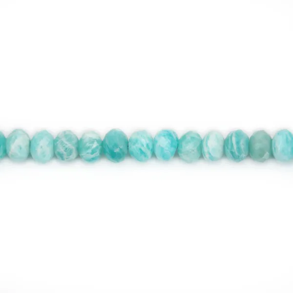Amazonite Rondelle facette 4x6mm x 10pcs