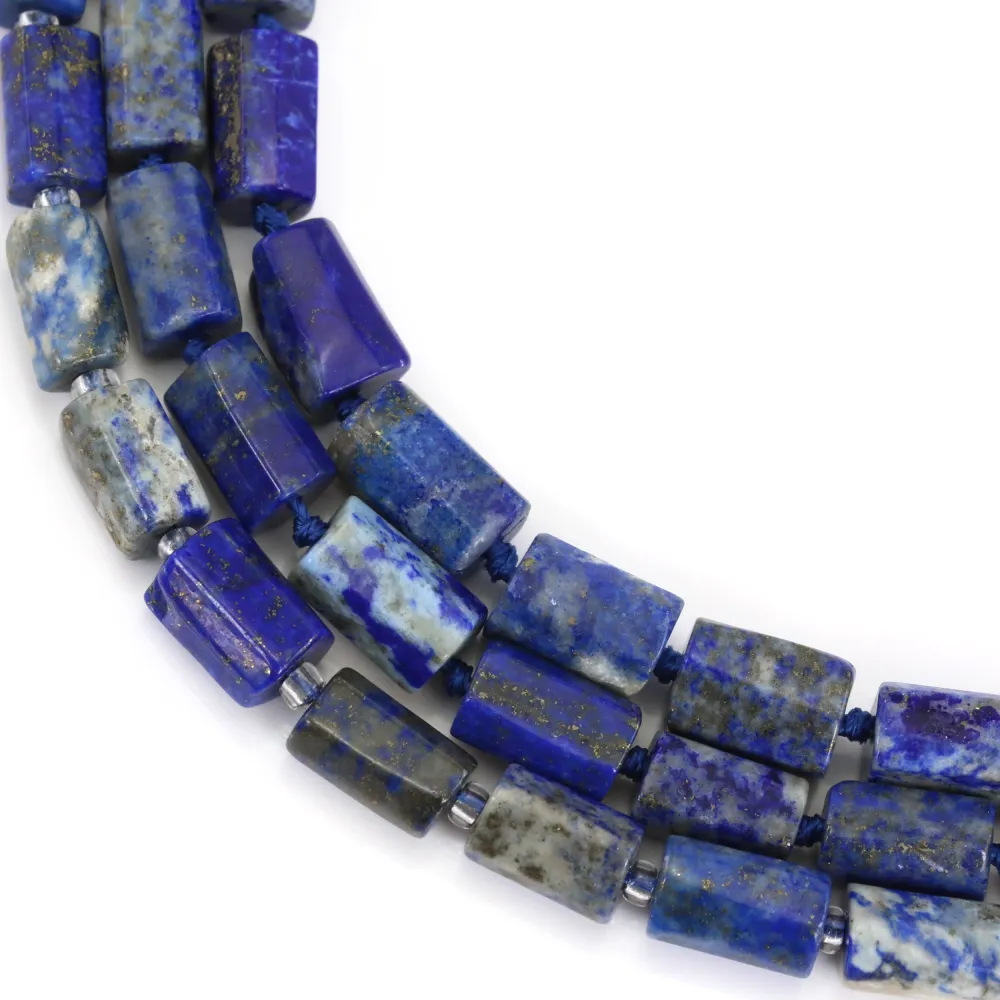Lapis lazuli azul Barroco 7x11mm | Perlas Barrocas Cilíndricas