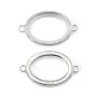 Espaçador para Cabochão Oval 13.5x18.5mm | Acessório Prata 925