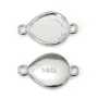 Intercalaire pour cabochon goutte 8x10mm - Argent 925 x 1pc