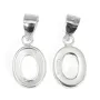 Pendentif pour cabochon ovale 6.4x8.5mm - Argent 925 x 1pc