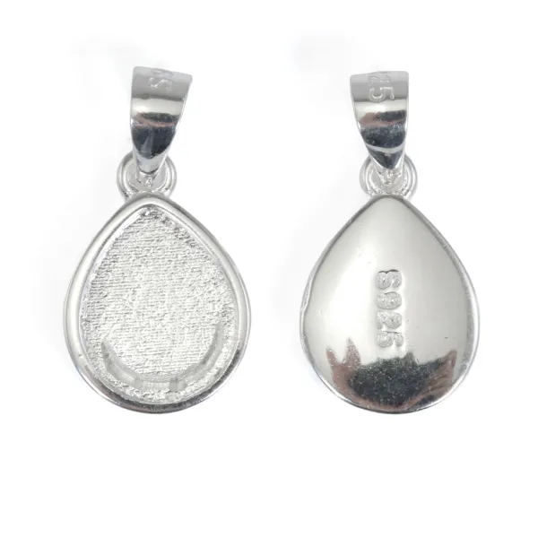 Colgante Plata 925 Soporte Cabochon Goutte 8x10mm | Création Bijoux