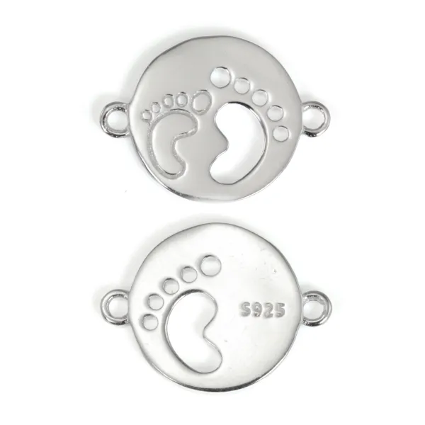 Inserto per medaglione a piedini piccoli 12x15mm - Argento 925|Accessori per gioielli
