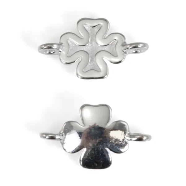 Zwischenblatt Kleeblatt - 925er Silber | DIY Schmuck