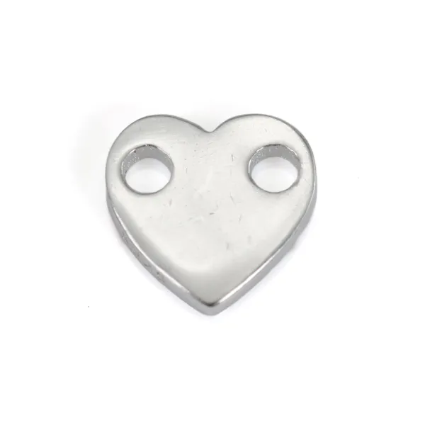 Spacer heart 2 holes 8mm - Silver 925 | Supplies Jewelry
