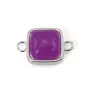 Espaçador 925 Prata Cabochão Quadrado 8mm | Fornecedor Acessório
