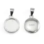 Pendentif pour cabochon rond 10mm - Argent 925 x 1pc
