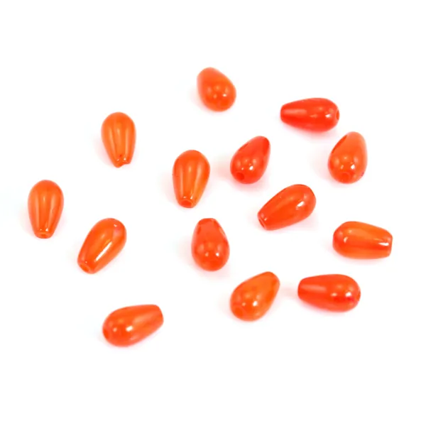 Bambou de mer teinté orange 2x6mm x 40pcs