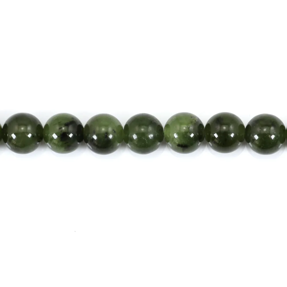 Jade Nefrita da Rússia redondo 8mm x 39cm