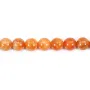 Calcite orange rond 8mm pour bijoux