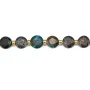 Azurite Malachite flat round faceted 8mm x 38cm