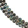 Azurite Malachite flat round faceted 8mm x 38cm