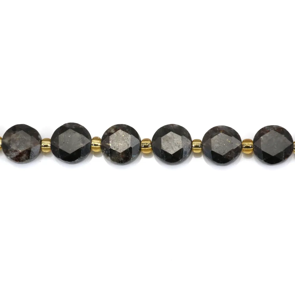 Astrofílite redondo plano facetado 8.5mm x 38cm (36pcs)