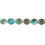 Flat round faceted chrysocolla 8mm x 38cm