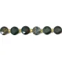 Jaspe Sanguíneo (Heliotropo) redondo plano facetado 8mm x 38cm (37pzas)