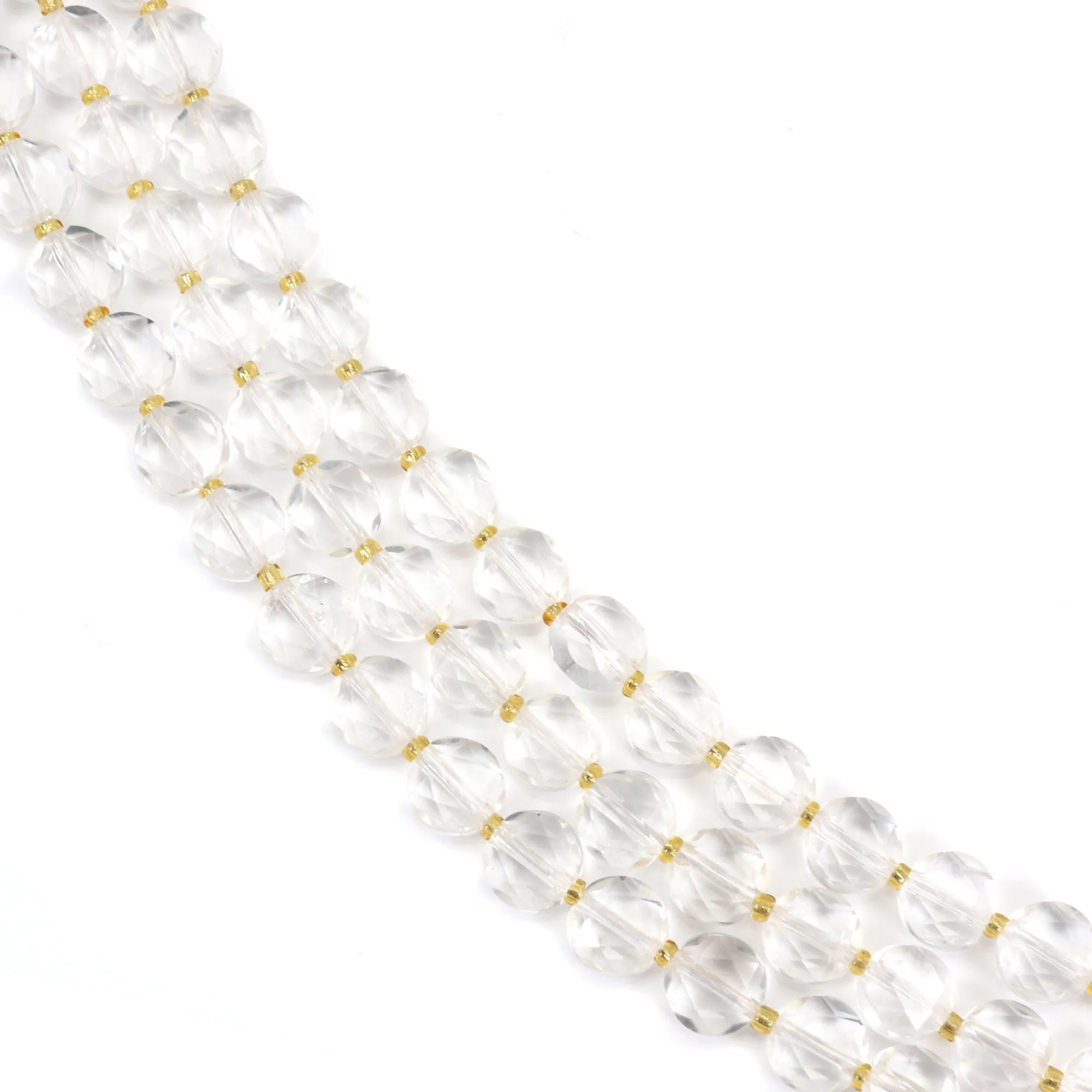 12 Perles Facettées Cristal De Bohême 8mm - Transparentes, Pour Création De Bijoux Fantaisie