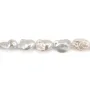 Pérolas de água doce branca barroca 16 mm x 39cm