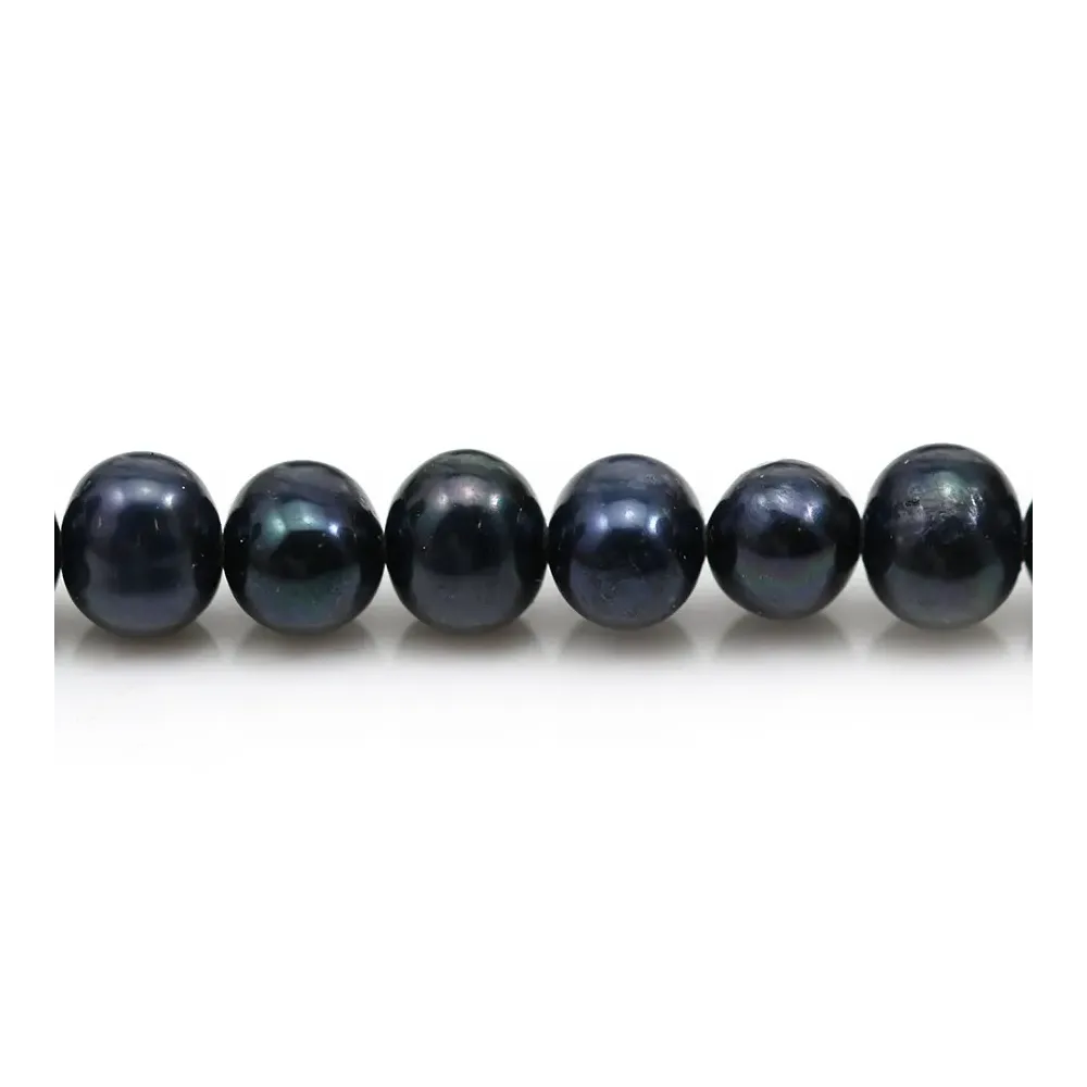 Perlas de cultivo azules ovaladas 9-10mm | Perla para Collar DIY