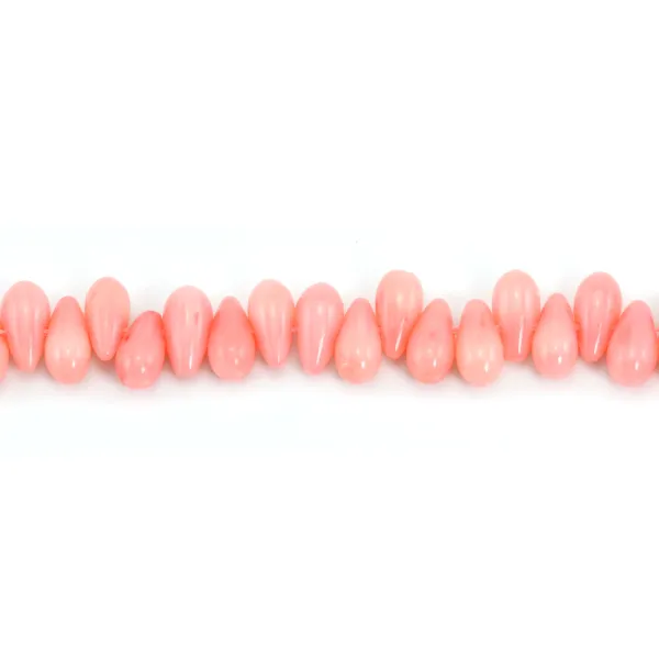 Meerbambus, rosa getönt, Tropfen, 4x8mm x 40cm