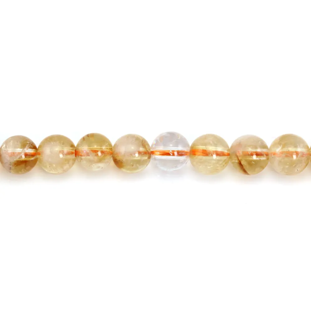 Citrino redondo 6mm x 6pcs