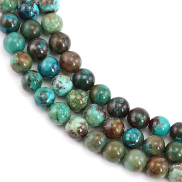 Chrysocolle, ronde, 6mm x 39cm