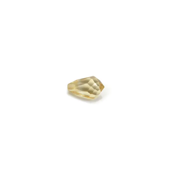 Facettierte Citrin-Tropfen, halbgebohrt, 6x10mm x 1Stk.