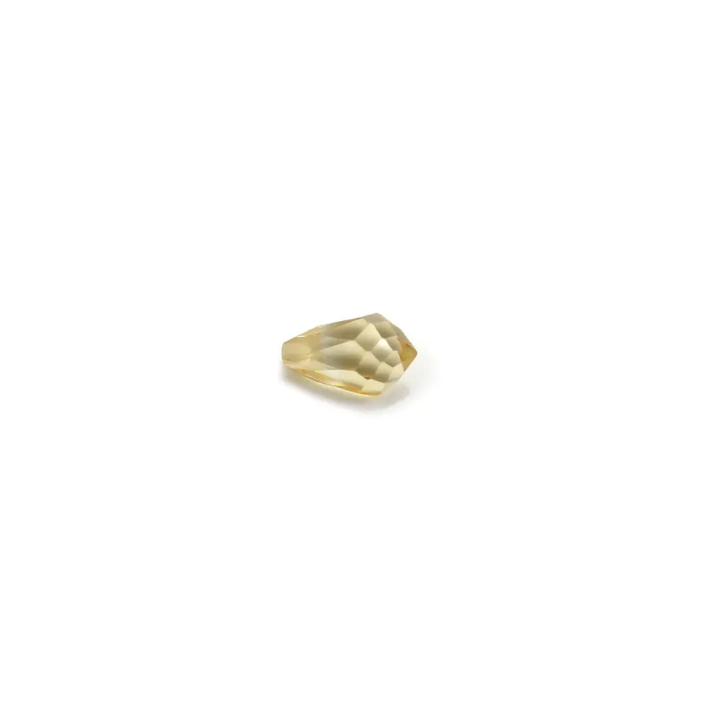 Citrino gota facetada semi-perfurada 6x10mm x 1pc