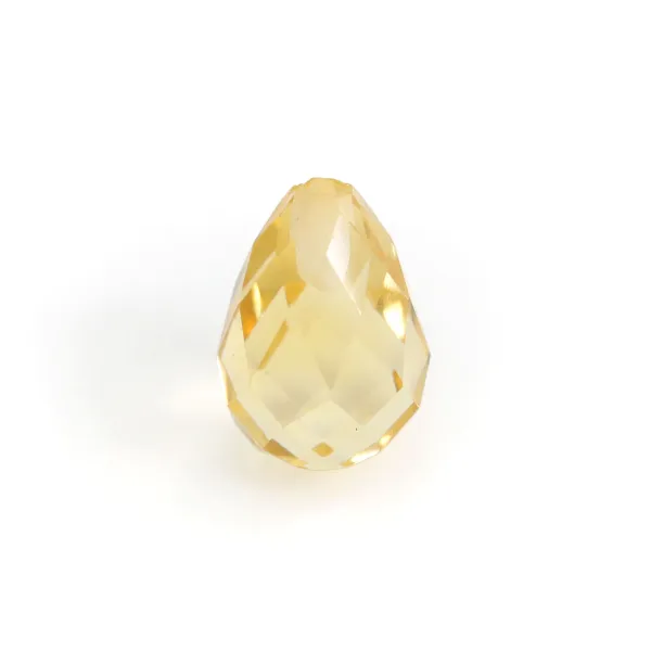 Citrine faceted teardrop semi-drilled - Various sizes x 1pc