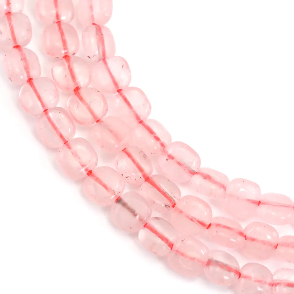 Quartzo rosa quadrado 6mm x 37cm