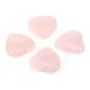 Ciondolo Quarzo rosa cuore semi forato 25mm x 1pc