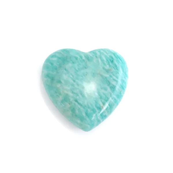 Ciondolo Amazonite del Perù cuore semi perforato 25mm x 1pc