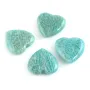 Amazonite Pendant from Peru semi-drilled heart 25mm x 1pc