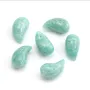 Amazonita de Perú gota semi perforada 10x20mm x 1pc