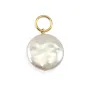 Round Flat Pearl Pendant | Handmade Gold Filled Jewelry