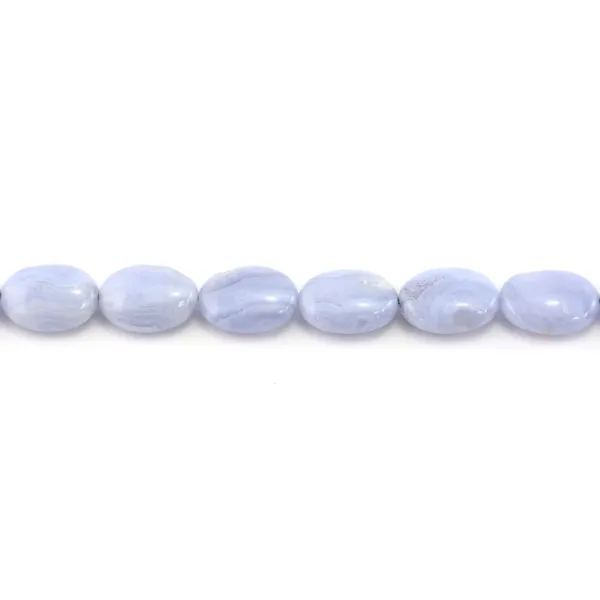 Calcédoine ovale 13x18mm x 39cm
