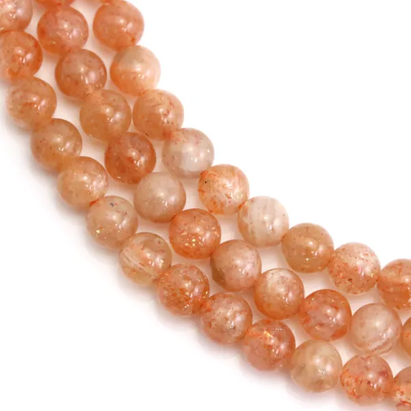 Round Sunstone 4mm | Natural Beads Wholesaler