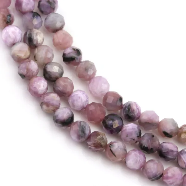 Faceted round Charoite 3.5mm x 39cm