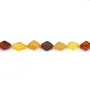 Âmbar multicolorido losango 10mm x 38cm