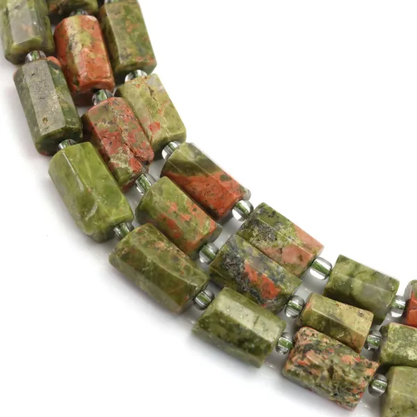 Unakite baroque 7x11mm x 40cm (29pcs)