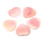 Cabujón de concha rosa corazón 30mm x 1pc