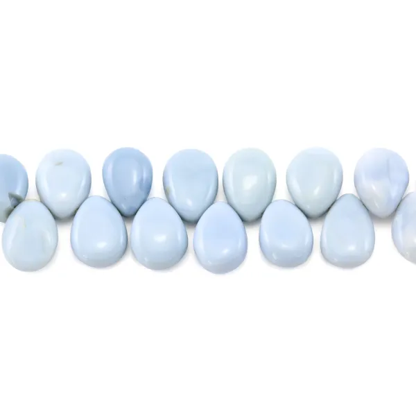 Opale bleu goutte 10x14mm x 20cm (34pcs)